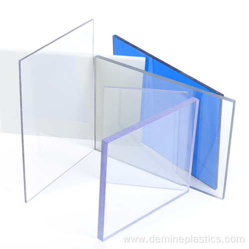 Clear polycarbonate sheet construction curtain wall